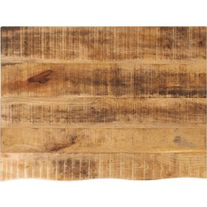 vidaXL Tischplatte 90x60x2,5 cm Baumkante Massivholz Raues Mangoholz