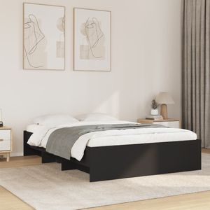 vidaXL Bettgestell Schwarz 120x200 cm Holzwerkstoff
