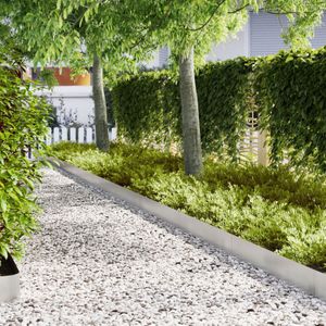 vidaXL Rasenbegrenzungen 30 Stk 100x0,5x20 cm Edelstahl