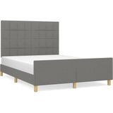 vidaXL Bettgestell ohne Matratze Dunkelgrau 140x190 cm Stoff
