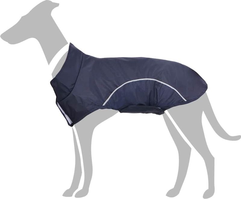 vidaXL Hunde Regenmantel mit Reflexstreifen Polyester Marineblau 4XL