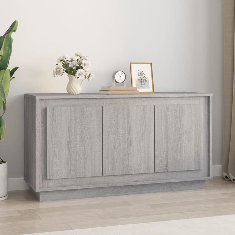 vidaXL Sideboard Grau Sonoma 102x35x55 cm Holzwerkstoff