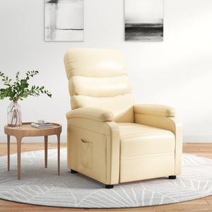 vidaXL Relaxsessel Creme Kunstleder