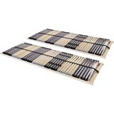 vidaXL Lattenroste 2 Stk. mit 42 Latten 7 Zonen 70x200 cm