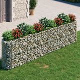 vidaXL Gabionen-Hochbeet Verzinktes Eisen 400x50x100 cm