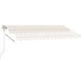 vidaXL Automatische Markise mit LED & Windsensor 450x300 cm Creme