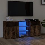 vidaXL TV-Schrank mit LED-Leuchten Räuchereiche 120x30x50 cm
