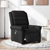vidaXL Massagesessel Elektrisch Schwarz Stoff