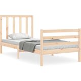 vidaXL Massivholzbett ohne Matratze 100x200 cm Kiefernholz