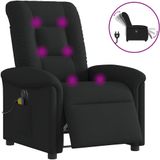 vidaXL Massagesessel Elektrisch Schwarz Stoff