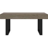vidaXL Couchtisch Grau und Schwarz 90x45x40 cm MDF und Eisen