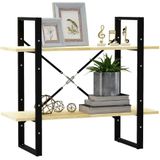 vidaXL Bücherregal 2 Böden 80x30x70 cm Massivholz Kiefer