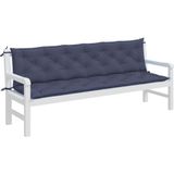 vidaXL Gartenbank-Auflagen 2 Stk. Marineblau 200x50x7 cm Oxford-Gewebe