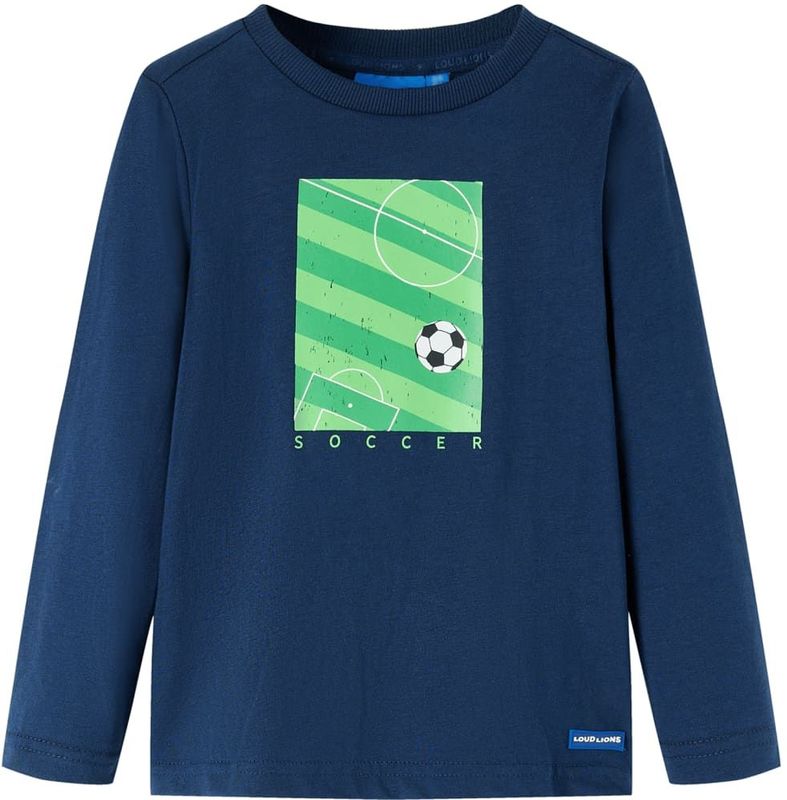 vidaXL Kinder-Langarmshirt Marineblau 116