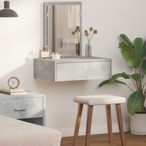 vidaXL Wandhängender Schminktisch Beton Grau 60x40x70 cm