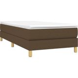 vidaXL Bettgestell ohne Matratze Dunkelbraun 90x190 cm Stoff