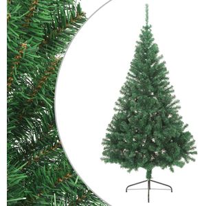 vidaXL Künstlicher Halb-Weihnachtsbaum mit Ständer Grün 240 cm PVC