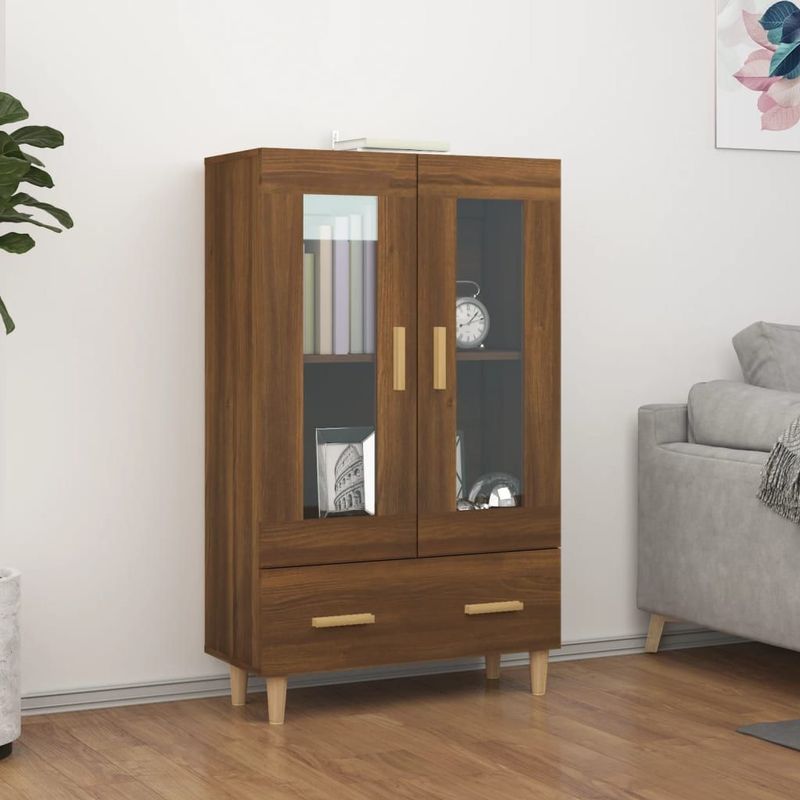 vidaXL Highboard Braun Eichen-Optik 70x31x115 cm Holzwerkstoff
