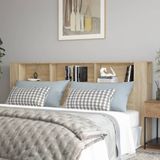 vidaXL Kopfteil mit Ablagen Sonoma-Eiche 220x18,5x104,5 cm