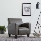 vidaXL Sessel Grau Kunstleder