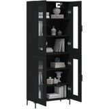 vidaXL Highboard Schwarz 69,5x34x180 cm Holzwerkstoff