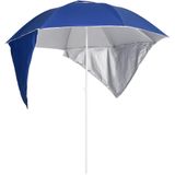 vidaXL Strandschirm mit Seitenteilen Blau 215 cm
