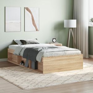 vidaXL Bettgestell Sonoma-Eiche 100x200 cm