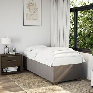 vidaXL Bettgestell ohne Matratze Taupe 90x190 cm Stoff