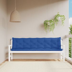 vidaXL Gartenbank-Auflagen 2 Stk. Blau 200x50x7 cm Oxford-Gewebe