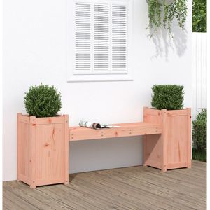 vidaXL Gartenbank mit Pflanzkübeln 180x36x63 cm Massivholz Douglasie