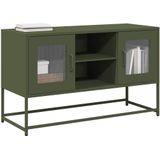 vidaXL TV-Schrank Olivgrün 100,5x39x60,5 cm Stahl
