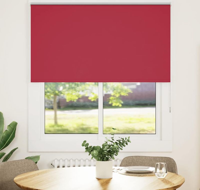 vidaXL Verdunkelungsrollo Rot 140x130cm Stoffbreite 136,6cm Polyester