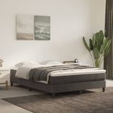 vidaXL Boxspringbett mit Matratze Dunkelgrau 140x190 cm Samt