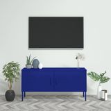 vidaXL TV-Schrank Marineblau 105x35x50 cm Stahl