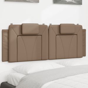 vidaXL Kopfteil-Kissen Cappuccino-Braun 140 cm Kunstleder