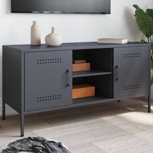 vidaXL TV-Schrank Anthrazit 100,5x39x50,5 cm Stahl