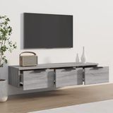 vidaXL Wandschrank Grau Sonoma 102x30x20 cm Holzwerkstoff