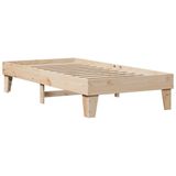 vidaXL Massivholzbett ohne Matratze 75x190 cm Kiefernholz