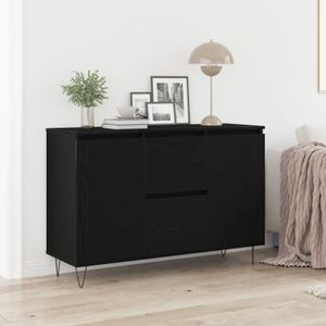 vidaXL Sideboard Schwarz Eiche 101,5x35x70 cm Holzwerkstoff