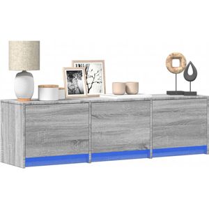 vidaXL TV-Schrank LED Grau Sonoma 140x34x40 cm Holzwerkstoff