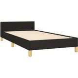 vidaXL Bettgestell ohne Matratze Schwarz 80x200 cm Stoff