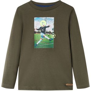vidaXL Kinder-Langarmshirt Khaki 128