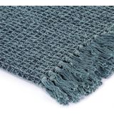 vidaXL Überwurf Baumwolle 125x150 cm Indigoblau