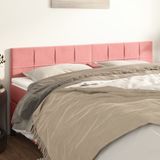 vidaXL Kopfteile 2 Stk. Rosa 80x5x78/88 cm Samt