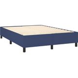 vidaXL Boxspringbett mit Matratze Blau 140x190 cm Stoff