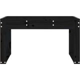 vidaXL Gartenbank Schwarz 80x38x45 cm Massivholz Kiefer