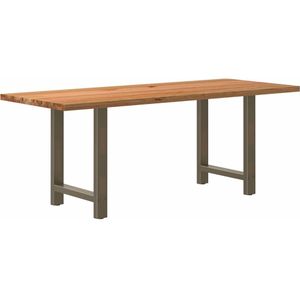 vidaXL Esstisch Hellbraun 200x80x74 cm Massivholz Eiche Rechteckig