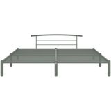 vidaXL Bettgestell Grau Metall 180x200 cm