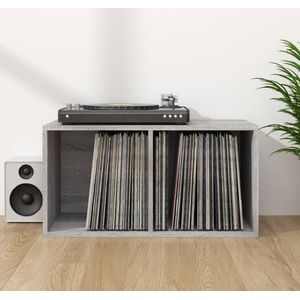 vidaXL Schallplatten-Box Grau Sonoma 71x34x36cm Holzwerkstoff