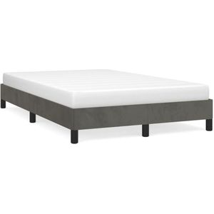 vidaXL Bettgestell ohne Matratze Dunkelgrau 120x190 cm Samt